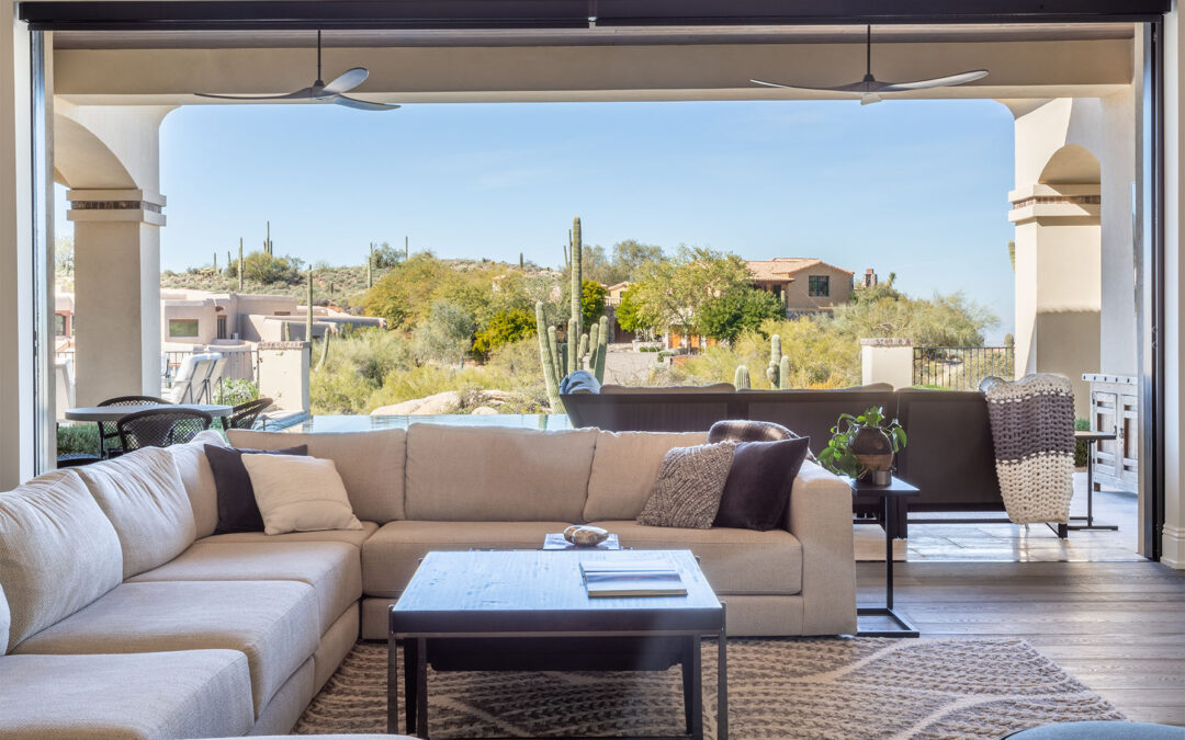 Scottsdale AZ Troon Community home, view from back porch.